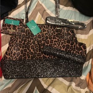 Leopard Print Kate Spade Purse Set